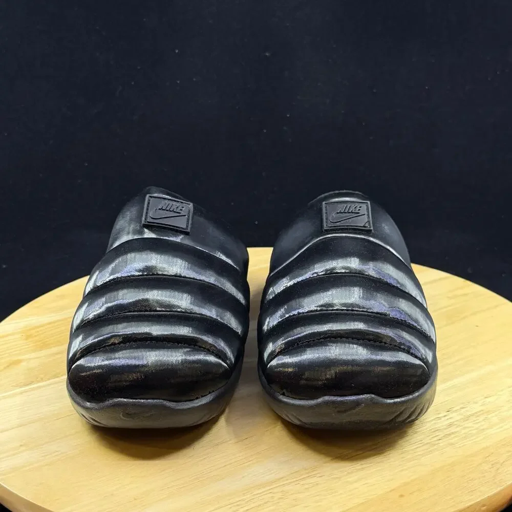 Nike Women's Burrow SE NA Triple Black Puffer Slippers Slides FZ7940-002 Size 6 - Picture 3 of 9